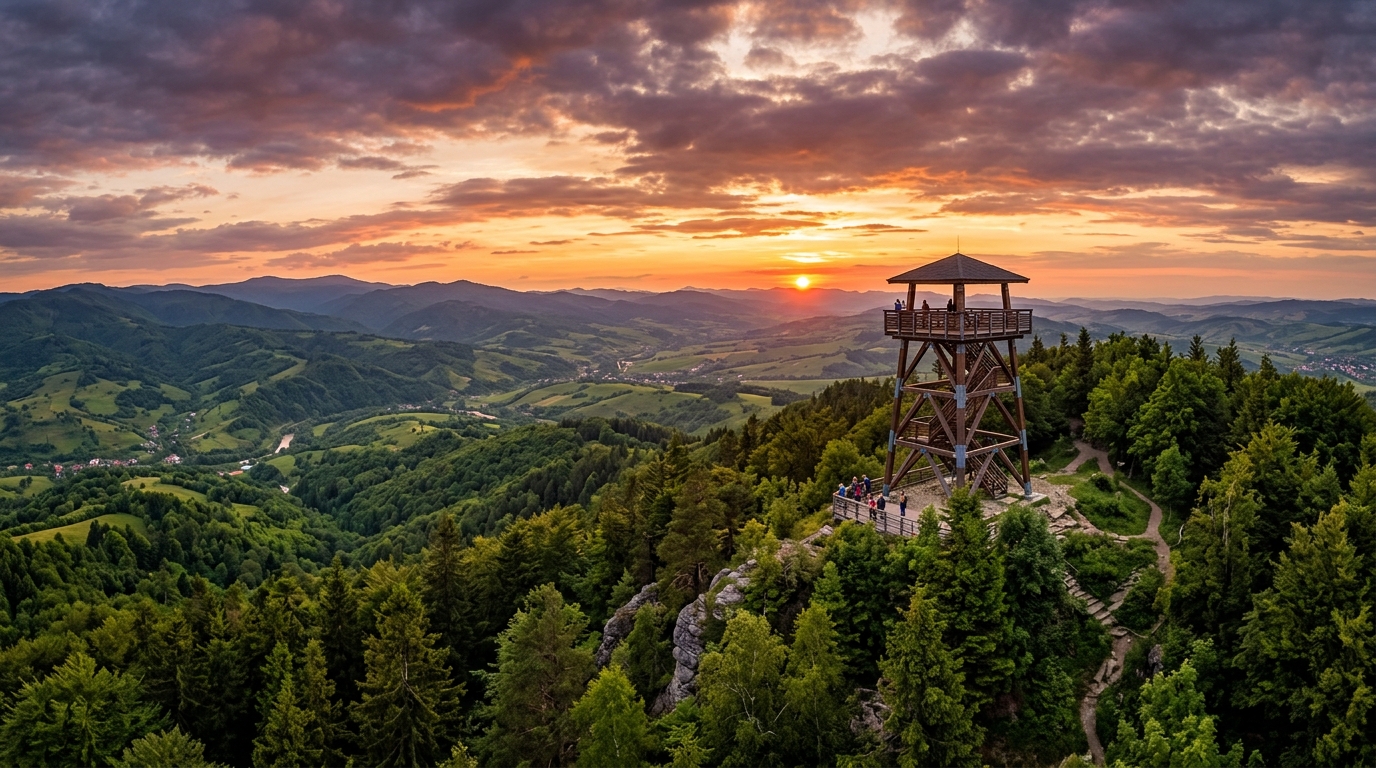 Wieża widokowa na górze Cuchów
